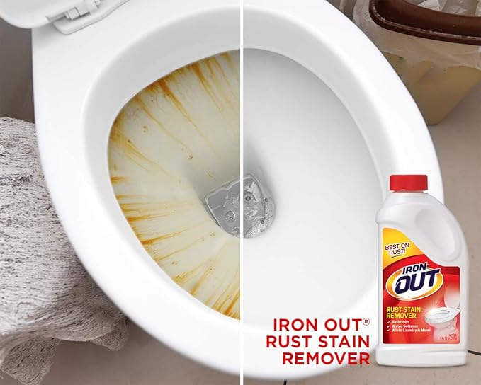 Iron Out Rust Stain Remover Powder, 1 lb 12 oz, and Powerful Gel Spray, 16 fl oz