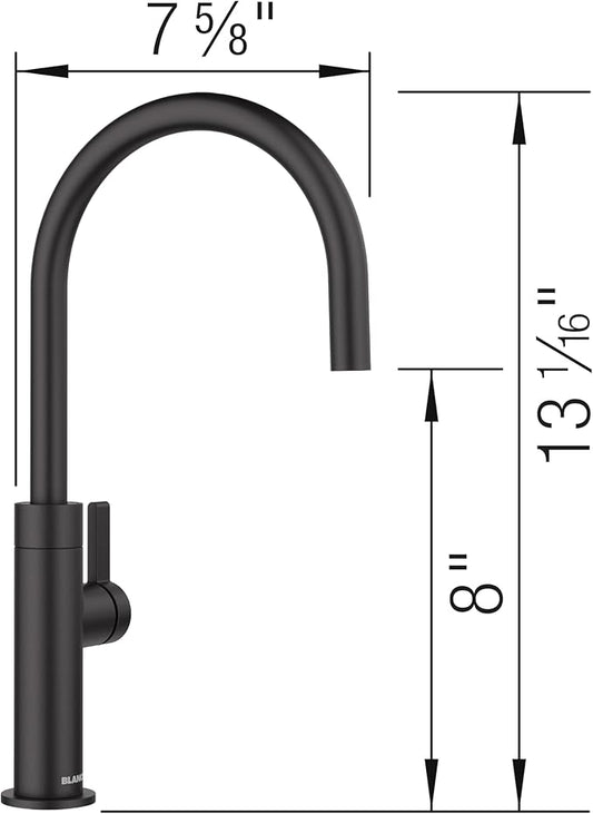 Blanco 527491 Culina II Beverage Faucet with Optional Filtration System - 1.5 GPM - Matte Black