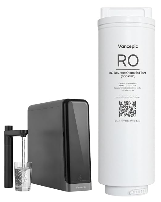 Vancepic RO Reverse Osmosis Filter Replacement for QR600 Under Sink Water Filter System, 0.0001 Micron, 24 Months Filter Life, 1 Pack