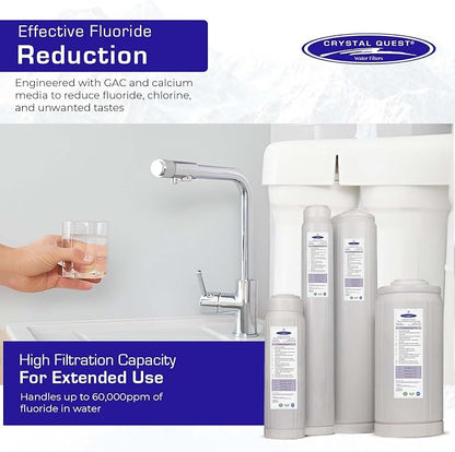 Crystal Quest Arsenic Water Filter Cartridge – Reduces Arsenic – Long Lasting, Easy to Install, High-Capacity, Steady 3 GPM Flow – Improves Water Quality for Home and Office - 4-5/8" x 9-3/4"