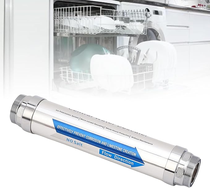 Garosa Salt Water Softener Stainless Steel Whole House Water Descaler System with Magnetic Technology for Pipes Heaters Appliances Prevents Limescale (3/4 inch (DN20))
