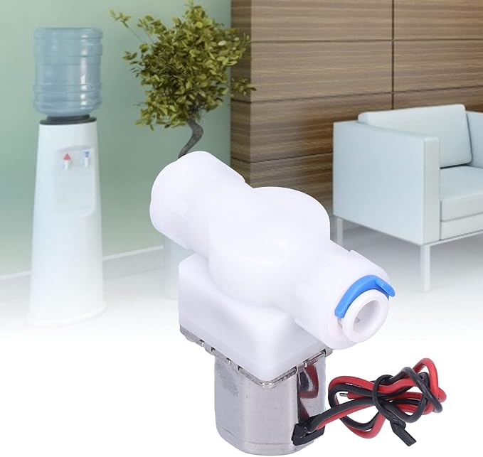 Electric Solenoid Valve 14 Inch Quick Connect Normally Closed DC4.5V Pulse Water Control for RO systems drinking water nylon stainless steel 209BK 1 pack