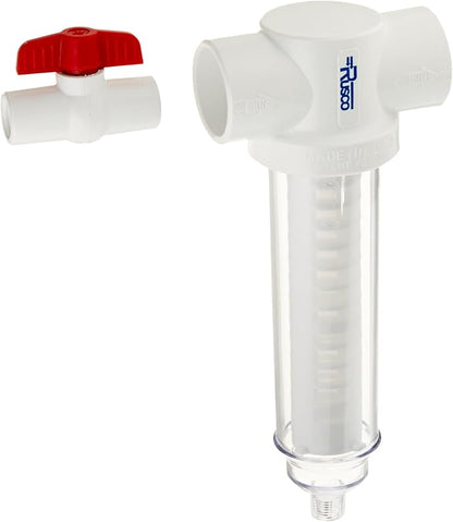 Rusco 1-1/2-140-F Polyester Screened Spin-Down Filter System , White