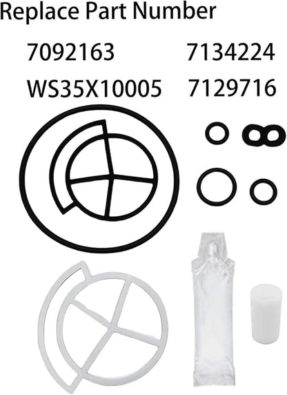Replace 7129716 Water Softener Seal Kit Fit For Kenmore, GE, Whirlpool, North Star, Ecowater, Ecopure, Morton Systems, Water Softener Gasket Parts, Seal Kit Replaces 7092163, 7134224, WS35X10005
