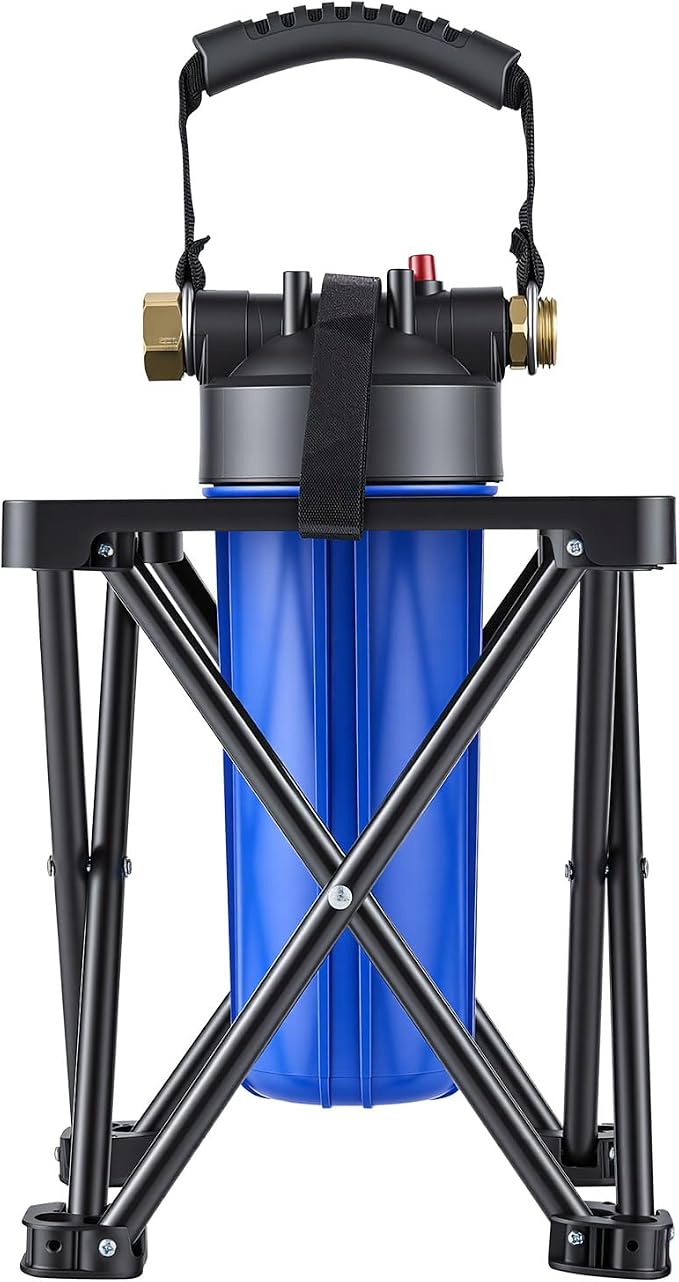 VEVOR RV Water Filter System for Campers, RVs & Travel Trailers, 2.5 x 10 in 5-Micron Filter with Cartridge & Bracket, Reduces Sediment, Chlorine, Bad Taste & Odors