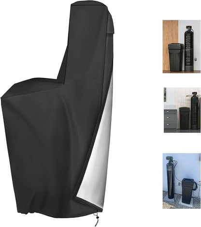 Universal Water Softener Cover - Fits 55"H x 30"W x 16"D Softeners One-Piece Design with Full-Length Nylon buckle Straps Weatherproof Fleck/GE/Kenmore Compatible