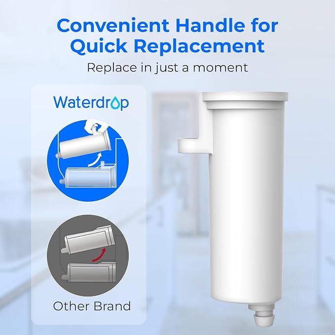 Waterdrop C33 Ice Maker Filter, Compatible with GE® Opal Ice Maker, 4 Pack | Replacement for GE® Profile Opal Nugget Ice Maker Filter, P4INKFILTR, with Ring Pull, NSF 42&372 Certified, 4 Pack