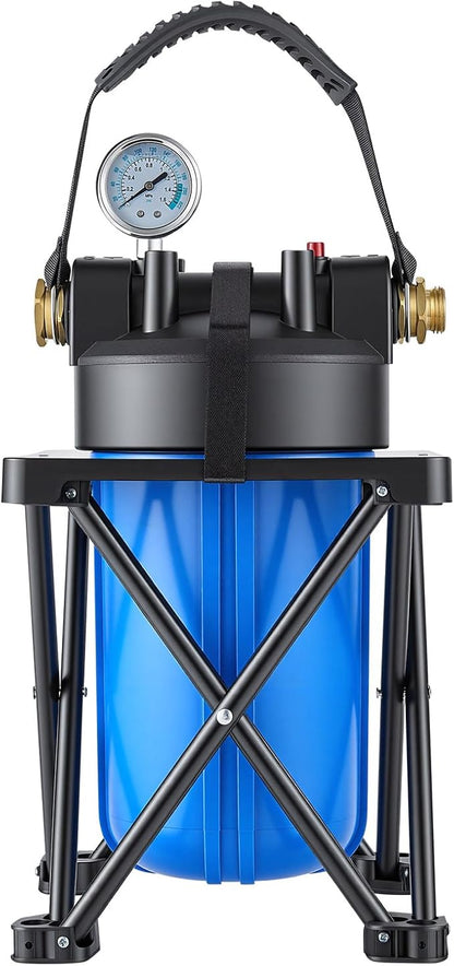 VEVOR RV Water Filter System for Campers, RVs & Travel Trailers, 4.5 x 10 in 0.5-Micron Filter with Cartridge & Bracket, Reduces Sediment, Chlorine, Taste & Odors