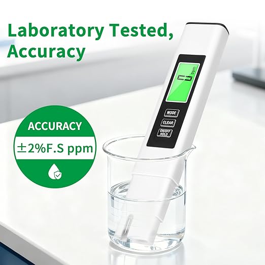 New 4 in 1 TDS Meter, TDS Meter Digital Water Tester, Accurate and Reliable, Water Tester,TDS EC and Temperature (° C/° F) Meter, 0-9990ppm,Used for Drinking Water and RO/DI Systems