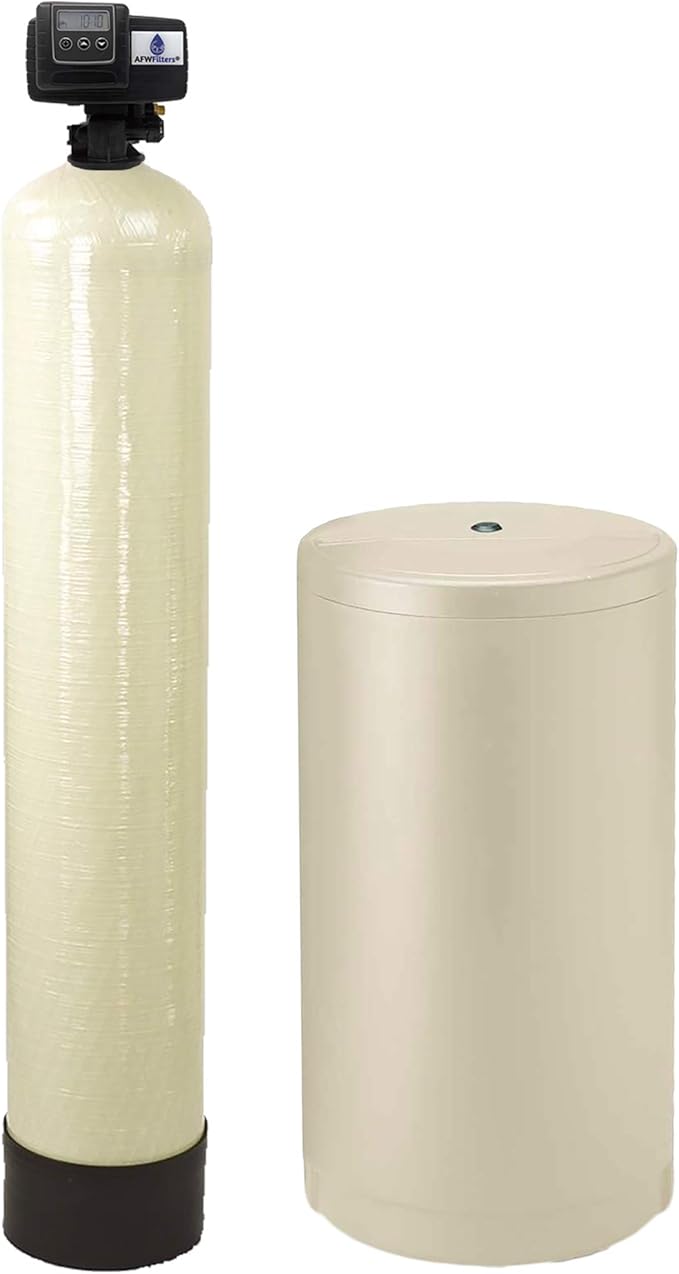 Fleck IRONPRO2 Pro 2 Combination Water Softener Iron Filter 5600SXT Digital metered Valve for Whole House (32,000 Grains, Almond)