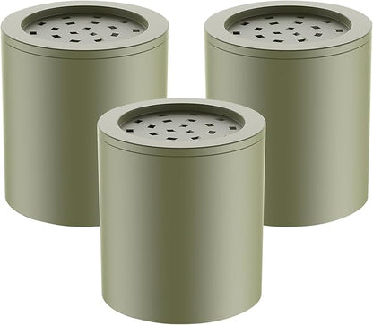 20-Stage Replacement Filter for Ryamen Shower Filter, Remove Heavy Metals, Chlorine & More – High Output, Enhanced Filtration for Healthier Skin and Hair, 3-Pack