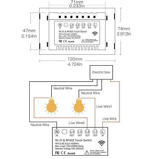 MOES 2.4GHz WiFi Wall Touch Smart Switch Neutral Wire Required, 3 Way Multi-Control, Glass Panel Light Switch Work with Smart Life/Tuya App, RF433 Remote Control, Alexa and Google Home White 3 Gang