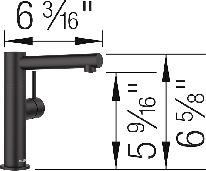 Blanco 527565 Alta II Beverage Faucet with Optional Filtration System - 1.5 GPM - Matte Black