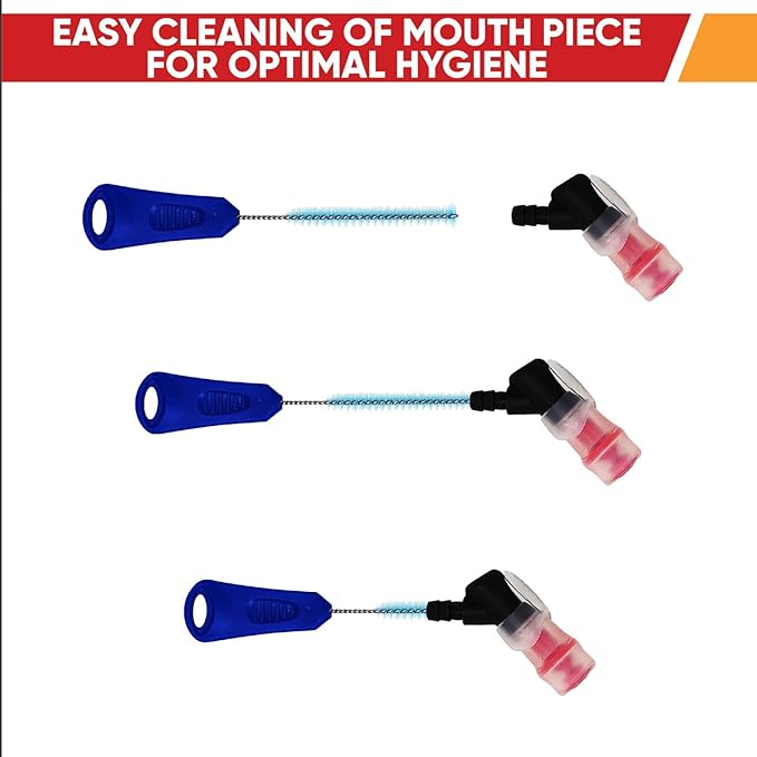 Reservoir Hydration Bladder Cleaning Kit - 6-In-1 Water Reservoir Cleaning Kit Of 3 Brushes, Collapsible Frame, (12) Cleansing Tablets & Carry Pouch - Cleaner Set For Back Pack Bladder