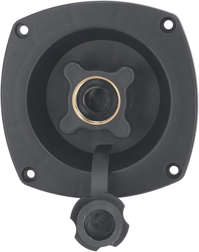 RV City Water Inlet, Wall Mounted RV City Water Inlet Filler Connection Pressure Regulator, City Water Hookup for Marine Motorhome Trailer Boat (Black)