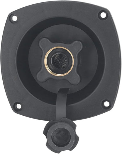 RV City Water Inlet, Wall Mounted RV City Water Inlet Filler Connection Pressure Regulator, City Water Hookup for Marine Motorhome Trailer Boat (Black)