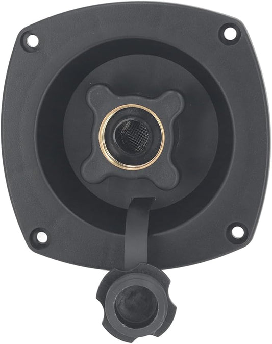 RV City Water Inlet, Wall Mounted RV City Water Inlet Filler Connection Pressure Regulator, City Water Hookup for Marine Motorhome Trailer Boat (Black)