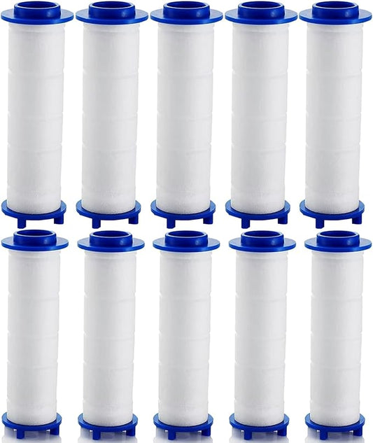 10/20 Pcs Ion Drops Shower Head Filters, Showerhead Filters, PP Cotton Replacement Cartridge, Suitable for Various Specifications of Shower Heads (A10*pc, 2.75 * 0.94 In)
