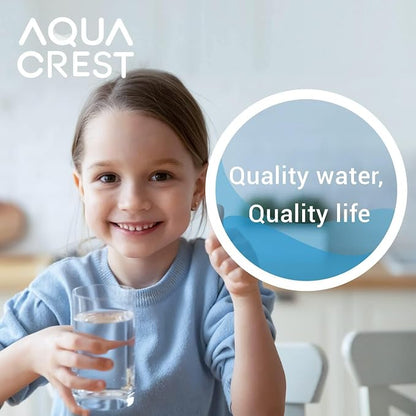 AQUA CREST FQK1K Under Sink Water Filter Replacement for GE FQK1K, FQK2J | Compatible with GE GXK185K, GX1S50R, GXRLQ filtration systems, NSF/ANSI 42 & 372, Reduces Chlorine, Taste&Odor, 1350 Gallons