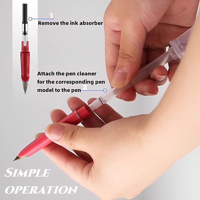 Fountain Pen Cleaning Kit,New Efficient Pen Nibs Cleaner,Suitable for Cleaning Fountain Parker,Platinum,Sailor,Pilot-4.9mm