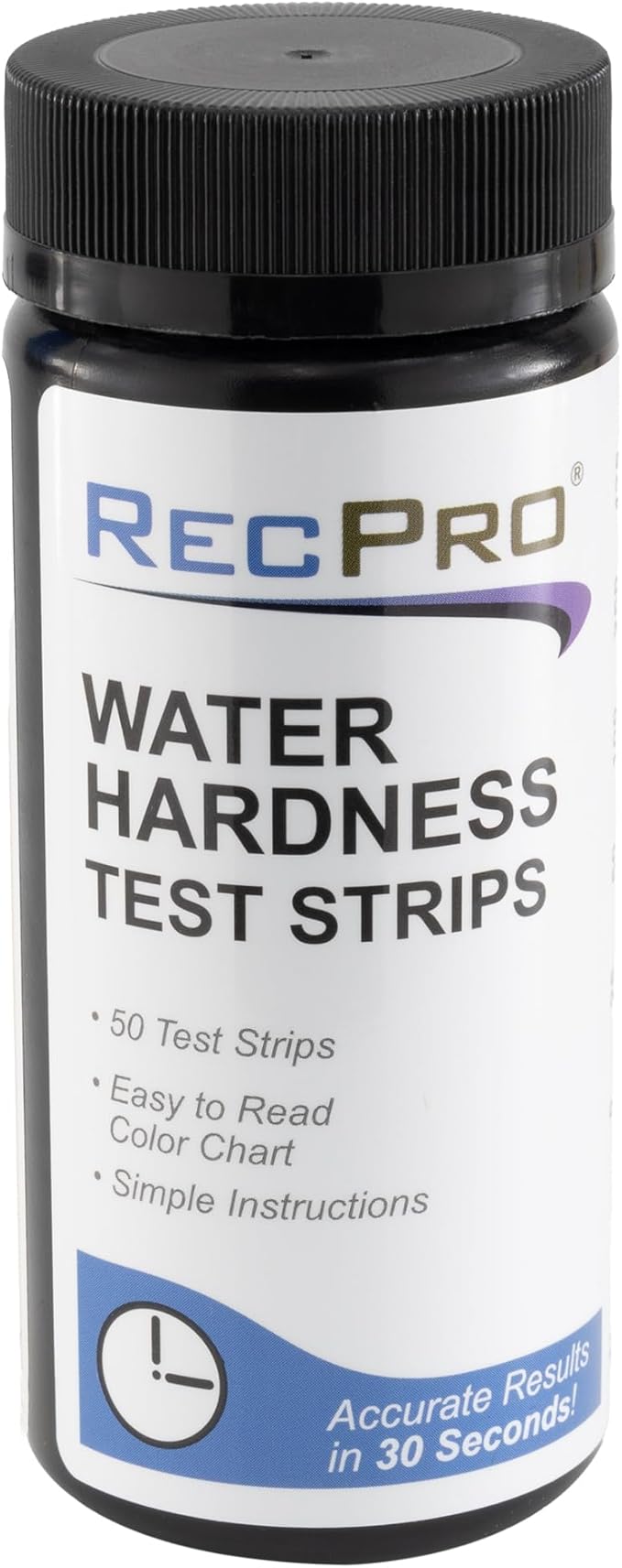 RecPro RV Water Softener Portable | Prevents Hard Water Buildup | Hose and TDS Water Test Strips Included | Cation Exchange Resin (16,000 Grain)