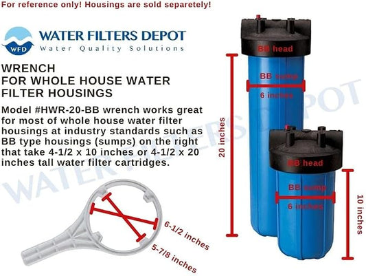 WFD, HWR-20-BB Full Circle Wrench for Whole House Water Filter Replacement of Big Blue (BB) Housings