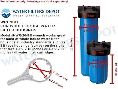 WFD, HWR-20-BB Full Circle Wrench for Whole House Water Filter Replacement of Big Blue (BB) Housings