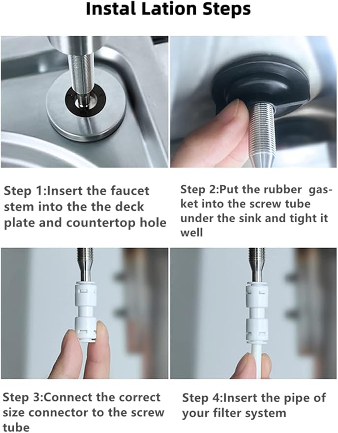 Drinking Water Faucet for Kitchen,100% Lead-Free Reverse Osmosis Faucets,Stainless Steel Kitchen Filtered Water Faucets,Brushed Nickel RO Faucet with Longer Thread Pipe