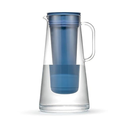 LifeStraw Home Pitcher BPA Free Plastic 7 Cup Stormy Blue