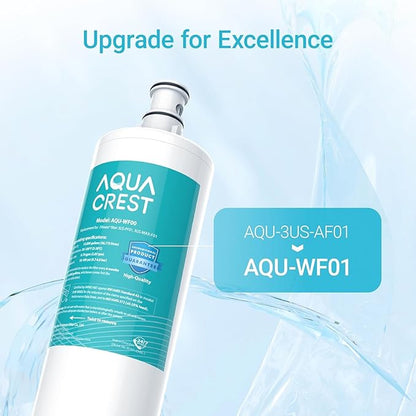 AQUA CREST 3US-AF01 Under Sink Water Filter, Replacement for Standard Filtrete® 3US-AF01, 3US-AS01, Aqua-Pure AP Easy C-CS-FF, WHCF-SRC, WHCF-SUFC, WHCF-SUF, NSF/ANSI 42 Certified, 3 Pack