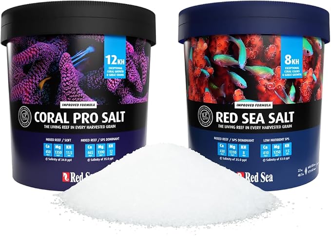 Red Sea Reef Salt Mix Large Bucket - Makes 175 Gallons Complete Marine Saltwater Aquarium Advanced Formula Optimal Coral Health & Stability