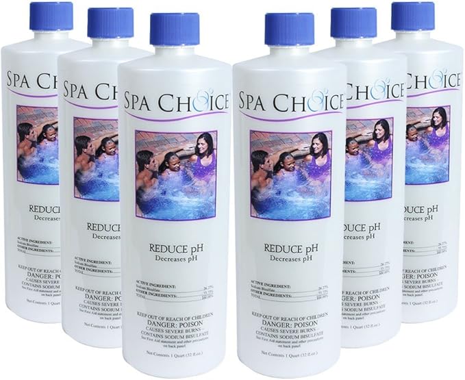 SpaChoice Spa Choice 472-3-4001-06 Reduce pH for Spas and Hot Tubs (6 Pack), 1 quart