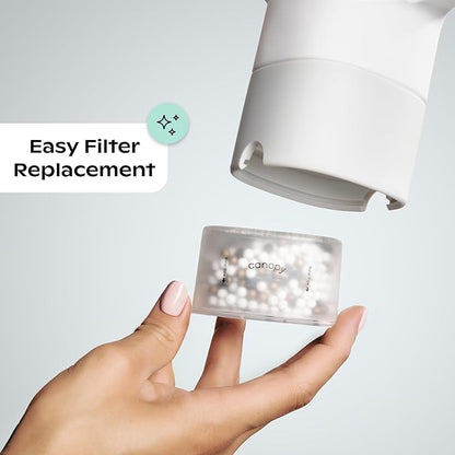 Canopy Baby Bath Tub Filter – Gentler Water Filtration for Delicate Skin | Reduces Chlorine & Irritants | BPA-Free Silicone Spout Cover | Easy Tool-Free Install | Activated Carbon Filtration