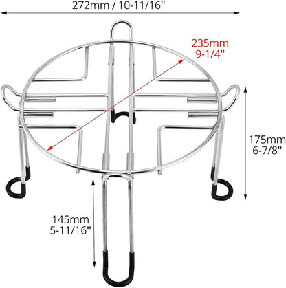 QWORK Stainless Steel Stand for Water Filter System, 7-Inch Height, 10-Inch Base Diameter