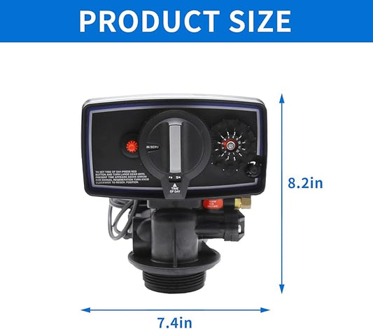 Hoypeyfiy 5600 Water Softener Timer 12-Day Timer Control Valve for 9''-11'' Diameter Water Filter Softener Resin Tank With fine thread
