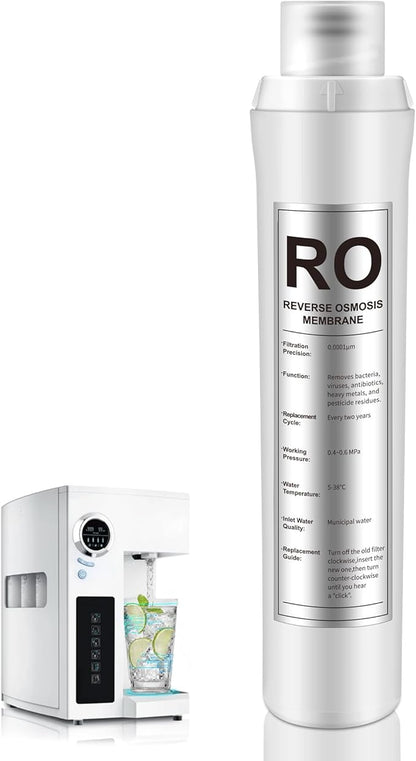 1 Pack RO Water Filter Replacement Compatible with Bluevua RO100ROPOT, 1 RO Water Filters, Improved Drink Quality, Easy to Replace for Household Daily Use Drinking