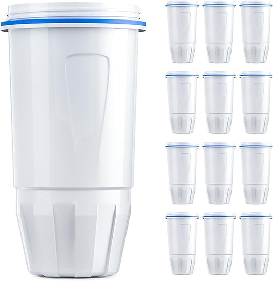 BOGDA 12 Pack Water Filter Replacement Zero, 5-Stage Compatible with Zero Pitcher and Dispenser, Fit for Zero Filter Water Replacement Filters and ZR-001 ZR-017 ZR-004 ZR-600