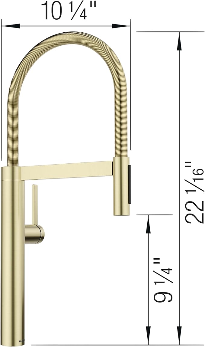 Blanco 527476 Culina II Pull-Down Semi-Pro Kitchen Faucet - 1.5 GPM - Satin Gold