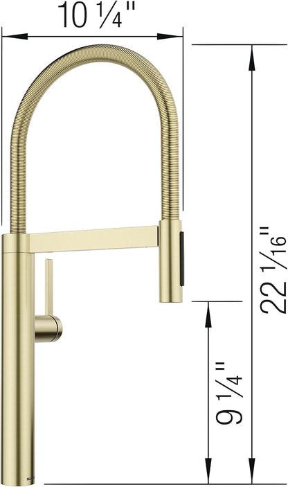 Blanco 527476 Culina II Pull-Down Semi-Pro Kitchen Faucet - 1.5 GPM - Satin Gold