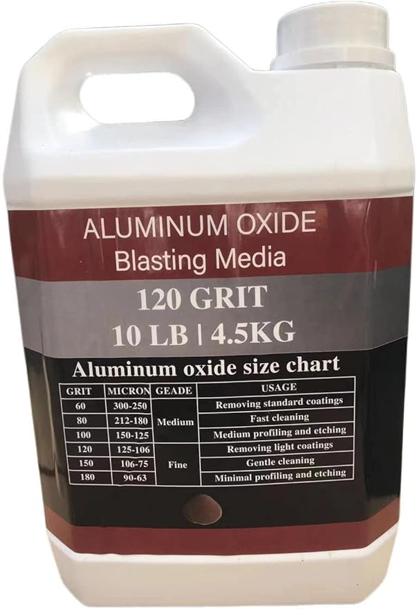 Aluminum Oxide - 10 LBS - Medium to Fine Sand Blasting Abrasive Media for Blasting Cabinet or Blasting Guns. #120 GRIT