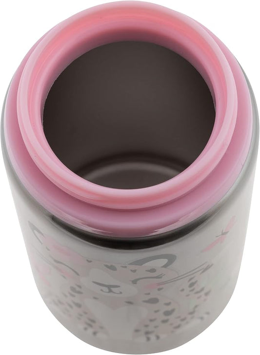 Stephen Joseph STAINLESS STEEL WATER BOTTLES PINK DINO, 18 Oz