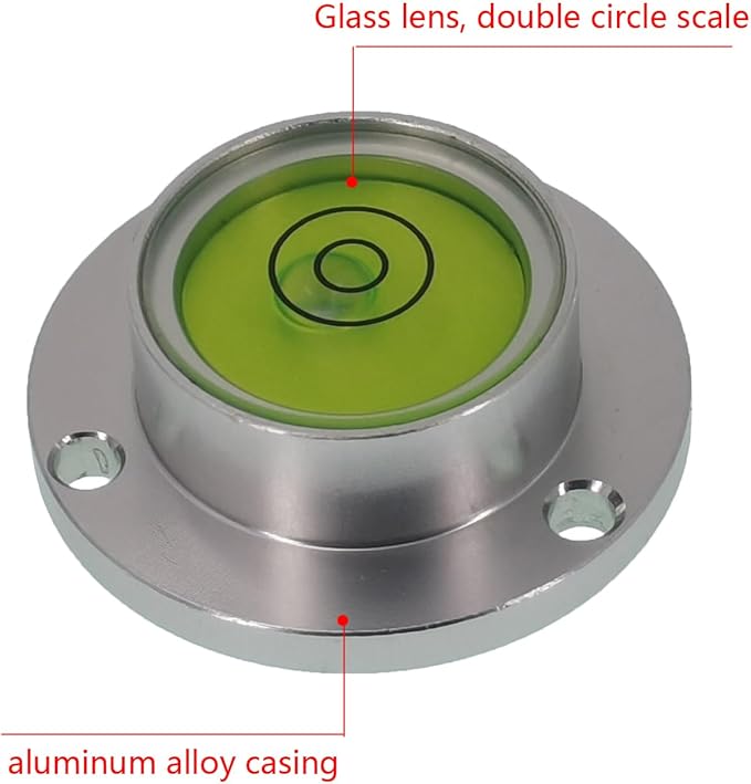 Metal Horizontal Bubble Bull's-Eye Level Universal Horizontal Bubble Flange Water Bubble Level Horizontal Bubble Small Household (30 * 11mm(Green))