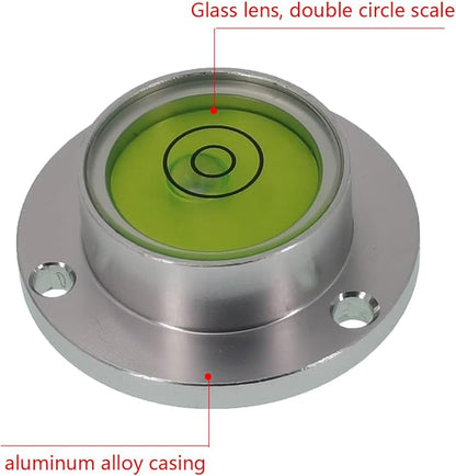 Metal Horizontal Bubble Bull's-Eye Level Universal Horizontal Bubble Flange Water Bubble Level Horizontal Bubble Small Household (30 * 11mm(Green))