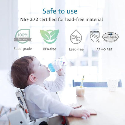 AQUA CREST DW80/90 Under Sink Water Filter, Replacement for Aqua-Pure® AP-DW80/90, AP-DWS1000, Kohler K-201-NA, Kohler K-202-NA, NSF/ANSI 42 Certified, 2 Pack, Model No.WF60-80/90