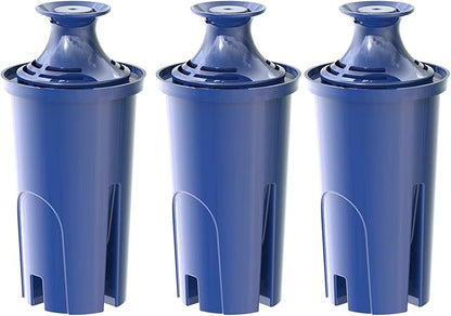 Alkaline Water Filter Replacement for Brita® Filter, Pitchers and Dispensers, Classic 35557, OB03, Mavea® 107007, Replacement for Brita® Pitchers Grand, Lake, Capri, Wave and More (3 Pack)