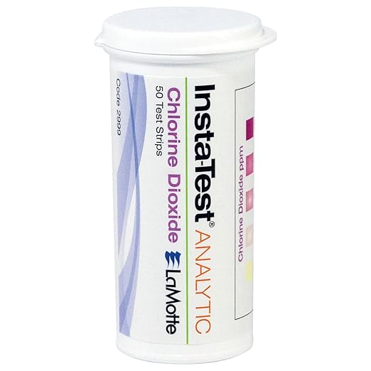 Lamotte 2999 Test Strips, Chlorine Dioxide, 0-10ppm, 50 Strips/Vial