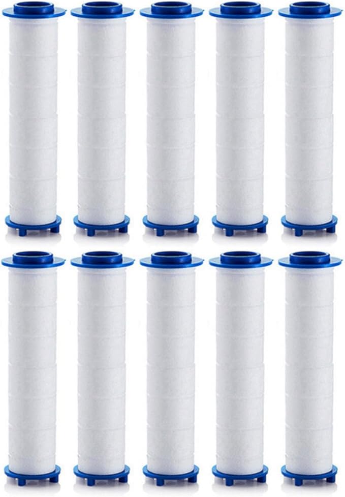 Shower head Filters 10 Pcs, Ion Shower Drops Head Filter, PP Cotton Filtered Shower Handheld, Filter Element Multiple Specifications, Suitable for Different Models of Shower Heads (White, 7cm/2.75in)