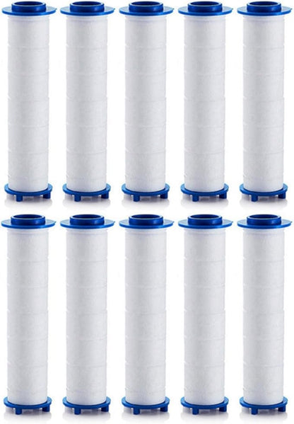 Shower head Filters 10 Pcs, Ion Shower Drops Head Filter, PP Cotton Filtered Shower Handheld, Filter Element Multiple Specifications, Suitable for Different Models of Shower Heads (White, 7cm/2.75in)
