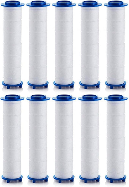 Shower head Filters 10 Pcs, Ion Shower Drops Head Filter, PP Cotton Filtered Shower Handheld, Filter Element Multiple Specifications, Suitable for Different Models of Shower Heads (White, 7cm/2.75in)