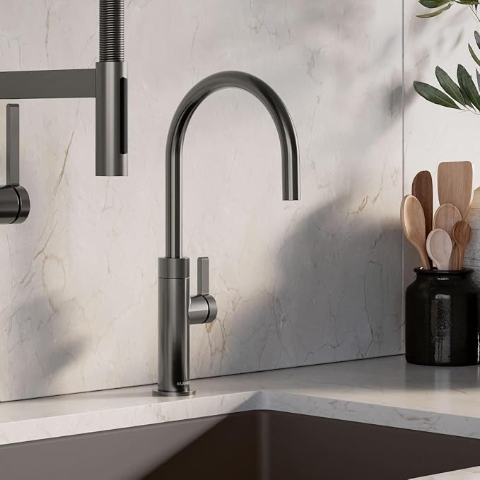 Blanco 527492 Culina II Beverage Faucet with Optional Filtration System - 1.5 GPM - Satin Dark Steel